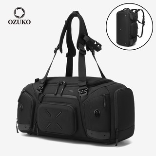 OZUKO 旅行行李袋多功能健身運動防水戶外包帶鞋隔層