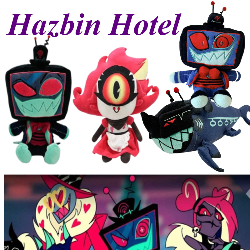 Hazbin Hotel Plushie Vox Niffty 軟填充娃娃玩具適合粉絲男孩女孩兒童聖誕節生日禮物