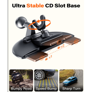 APPS2Car 車載 CD 插槽手機架底座配件 GPS 支架 17毫米球頭 相容 Garmin Nuvi GPS