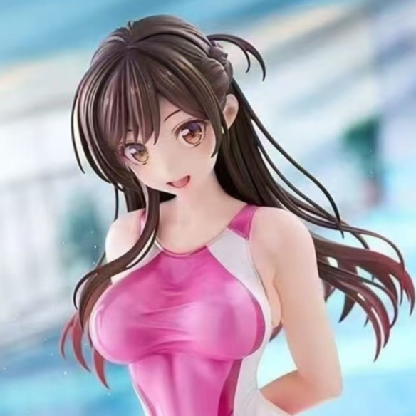 【促銷】26cm泳裝水原千鶴動漫公仔雕像擺件⚖️租借女友系列水原千鶴動漫模型禮物⚖️