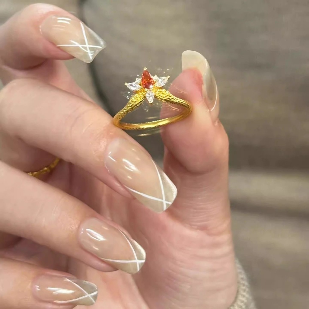 『24h現貨速發』綻放的皇冠「靈蛇加冕」靈蛇戒指雙生蛇纏繞鑲嵌鋯石甜酷開口戒