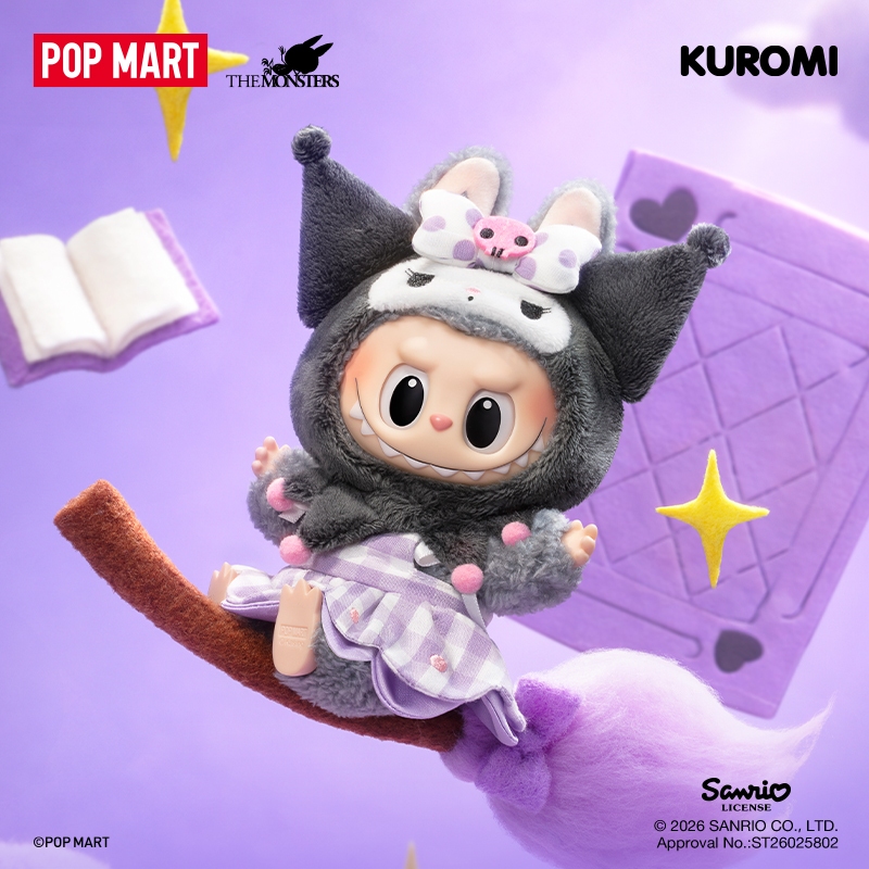 POP MART 泡泡瑪特 THE MONSTERS × 三麗鷗家族系列 - 搪膠毛絨掛件盲盒 正版盲盒公仔