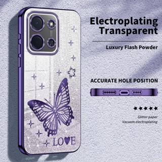 適用於 Poco C85 4G 手機殼豪華閃亮水晶電鍍軟手機殼