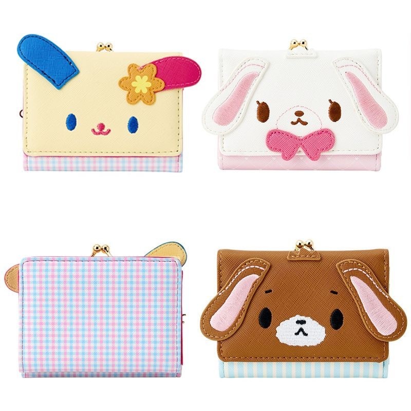 Usahana Sugarbunnies 錢包皮革錢包動漫兔兔可愛短錢包女士卡哇伊錢包錢夾包