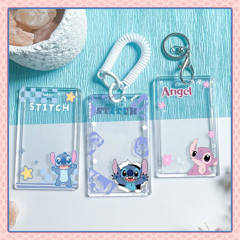 現貨透明Stitch伸縮掛繩卡套 史迪奇多配件悠遊卡卡套 防丟保護套 包包吊飾 門禁卡公車捷運卡卡套 亞克力證件套