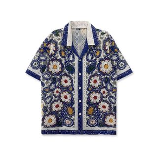 Dark Icon 男式襯衫花卉針織衫街頭服飾