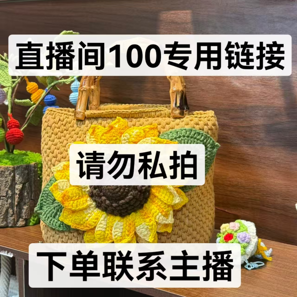 直播間專拍100鏈接 私拍無效 手工DIY純手工鉤織包包