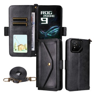 適用華碩ROG 8 9 11Ultra 12Ultra手機殼斜挎多卡槽皮套