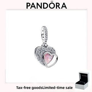 PANDORA 配飾(帶盒)高品質奢華節日愛情禮物美麗媽媽雙吊飾