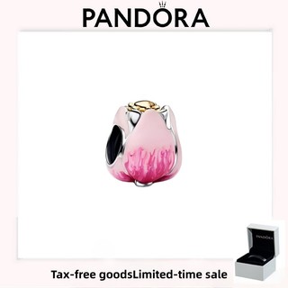 PANDORA 配飾(帶盒)高品質奢華節日愛情禮物粉色鬱金香吊飾