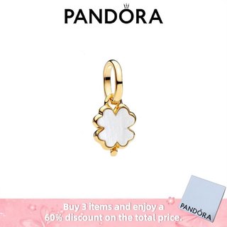 PANDORA 限量版潘多拉S925銀(帶盒)-高品質奢華節日浪漫禮物白色幸運四葉草吊飾