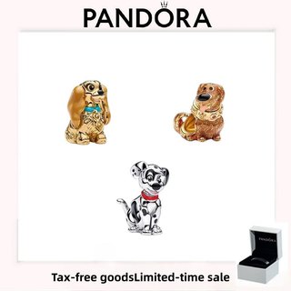 PANDORA 配飾(帶盒)高品質奢華節日愛情禮物迪士尼狗吊飾三重奏