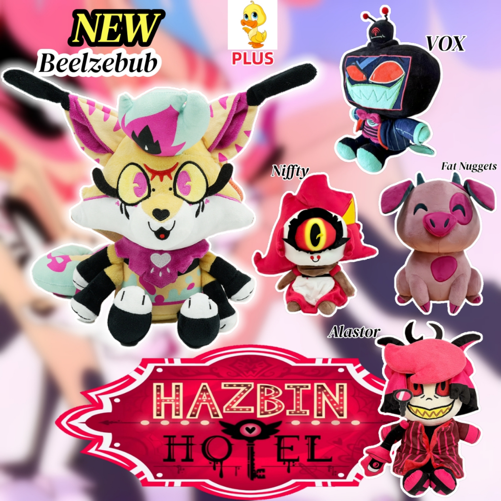 PLUS✨地獄客棧Hazbin Hotel毛絨公仔卡通遊戲角色Beelzebub Alastor VOX玩偶 礼物