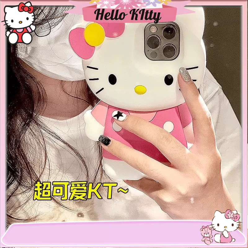 立體可愛hello kitty iPhone 13手機殼蘋果7plus/11/14矽膠Xr/12