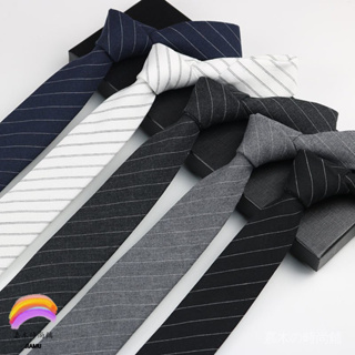 領帶6cm窄韓版休閒時尚百搭黑白色灰色潮流正裝英倫手打襯衫
