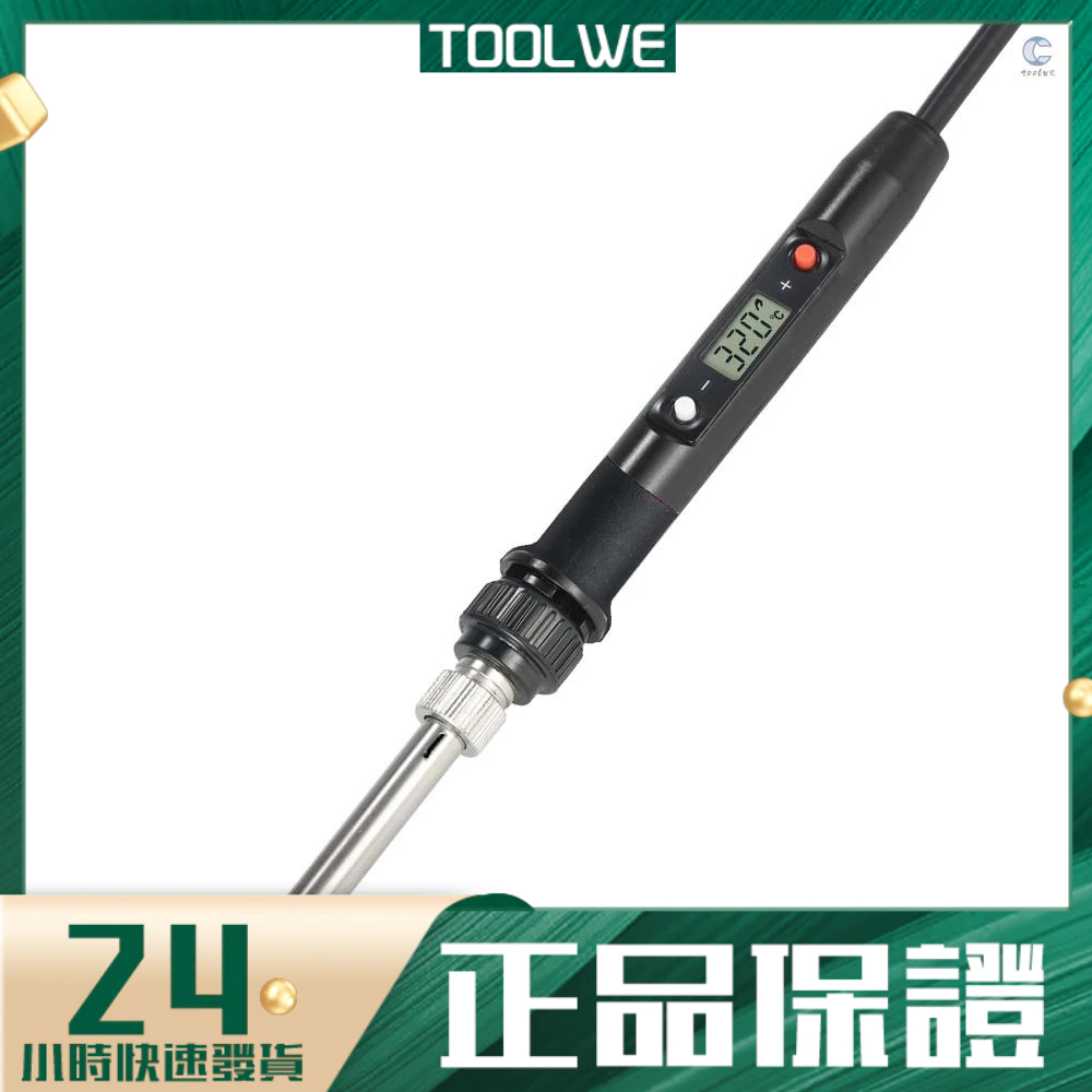 LCD數顯溫度可調溫電烙鐵工具迷你烙鐵80W 黑色，美規110V