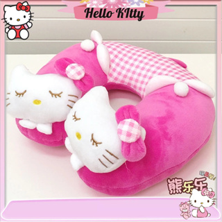 Hello kitty 凱蒂貓 毛絨U型枕頭 U枕 護頸枕 頭枕 U形枕 跑男同款