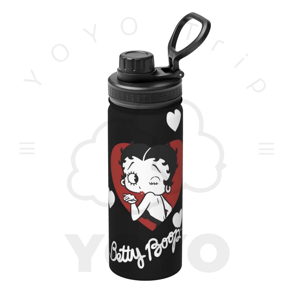 Betty Boop 保溫瓶水瓶真空保溫瓶不銹鋼咖啡杯 Sports Outdoo