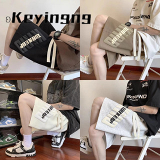 Keyingng 男士短褲韓版簡約休閒寬鬆百搭韓版休閒褲