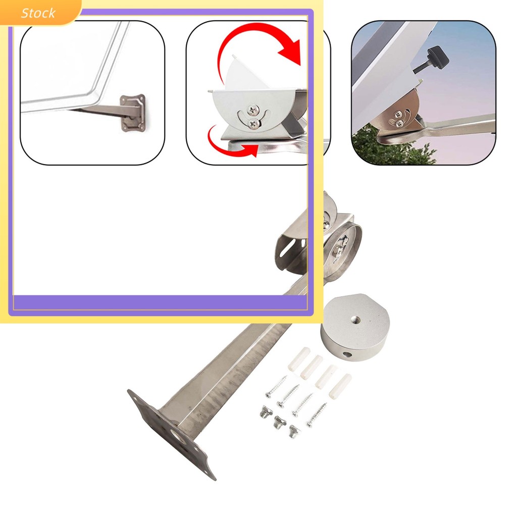 適用於 Starlink 用於 Mini Mount Kit,帶接頭的可調角度合金壁掛支架