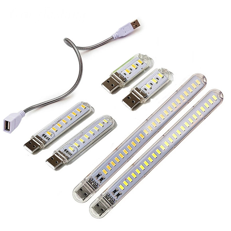 迷你 USB 書燈便攜式 USB LED 燈 DC 5V 超亮閱讀燈,適用於移動電源露營 PC 筆記本電腦 USB 夜燈