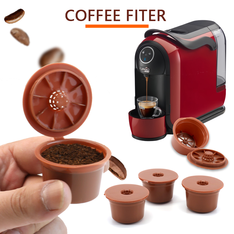 3/6 件高品質可重複使用咖啡過濾膠囊可再填充塑料咖啡包適合 Caffitaly 補充膠囊