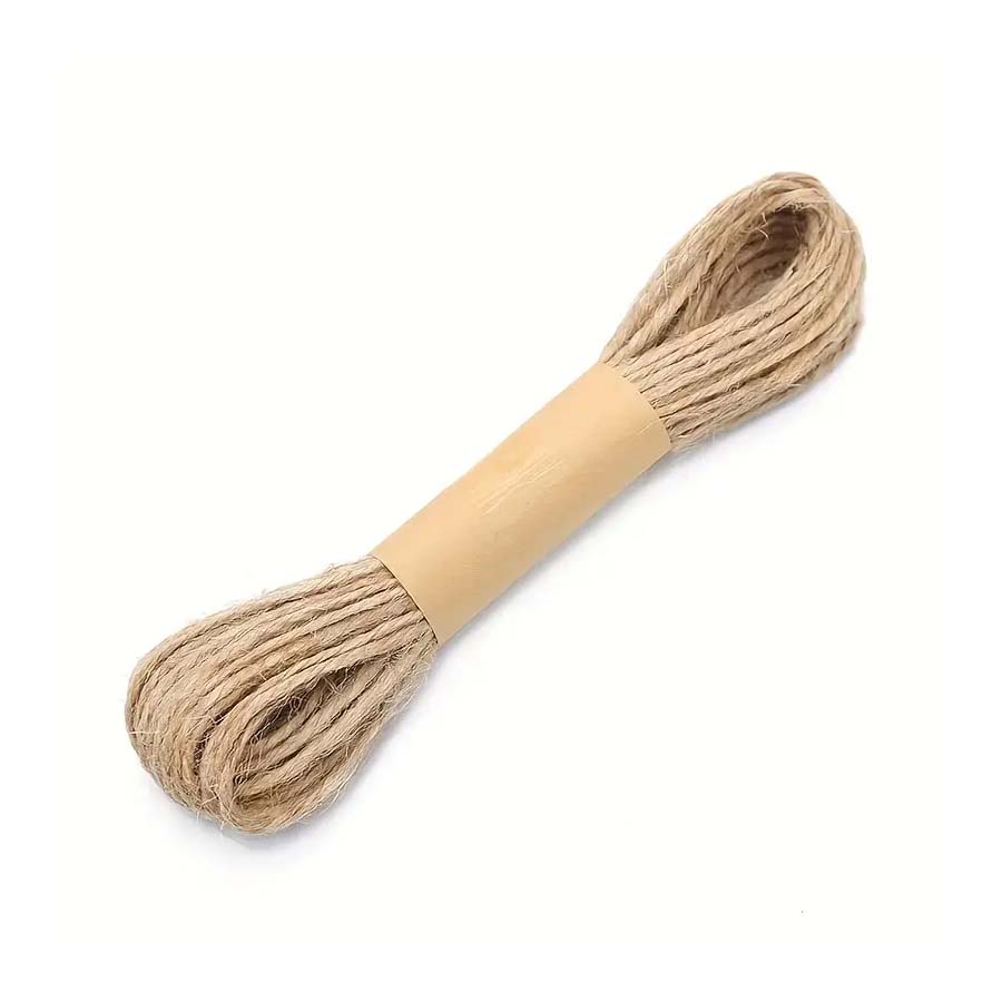 長10米直徑2mm1卷的天然黃麻繩芯最佳工藝禮品包裝繩芯耶誕繩芯耐用包裝繩