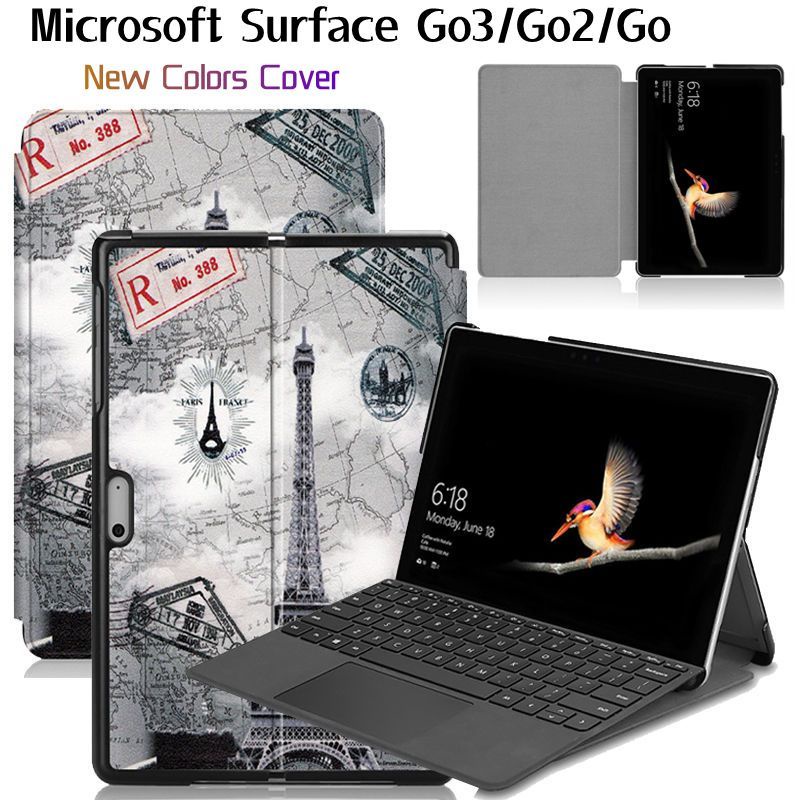 適用於微軟Surface Go 3 / Go 2 / Go平板電腦保護套全包防摔外殼彩繪翻蓋皮套超薄防震多角度支撐保護殼