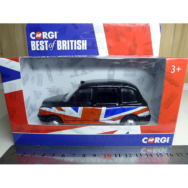 Best of British Taxi英國國旗紀念版計程車模型 狗仔CORGI 1:36