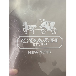 #全新 COACH 精品 資料夾 文件夾 兩入款 含外層透明LOGO夾