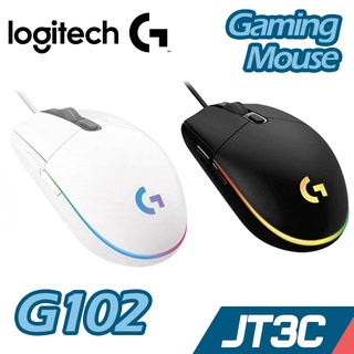 Logitech 羅技 G102 LIGHTSYNC RGB 有線 電競滑鼠 遊戲滑鼠 黑色、白色、黑色 2入組 滑鼠