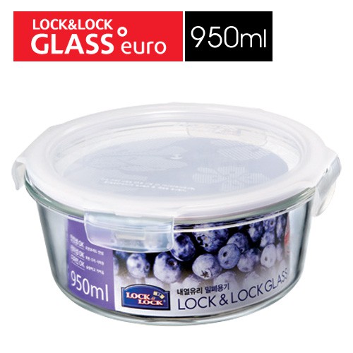 ♛BEING餐具♛樂扣 LLG861 950ML圓型玻璃保鮮盒 玻璃微波保鮮盒 圓形保鮮盒 便當保鮮盒