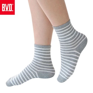 【BVD】1/2條紋直角女襪-B520 女襪 短襪 休閒穿搭襪
