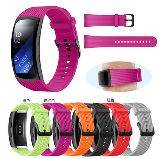 三星 Gear Fit2 R360 錶帶 Fit 2 Pro 矽膠錶帶 運動錶帶 替換腕帶 官方條紋矽膠帶 含連接器