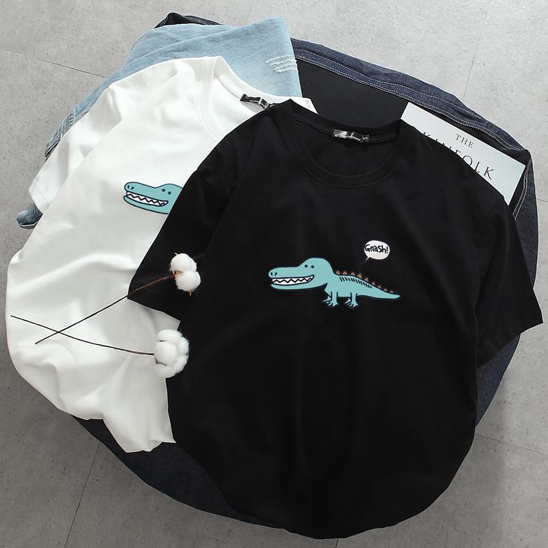 超值熱賣限時下殺 Oversize短袖t恤男士體恤潮牌丅恤潮流男生港風寬鬆衣服學生小鱷魚半袖男大尺码 蝦皮購物