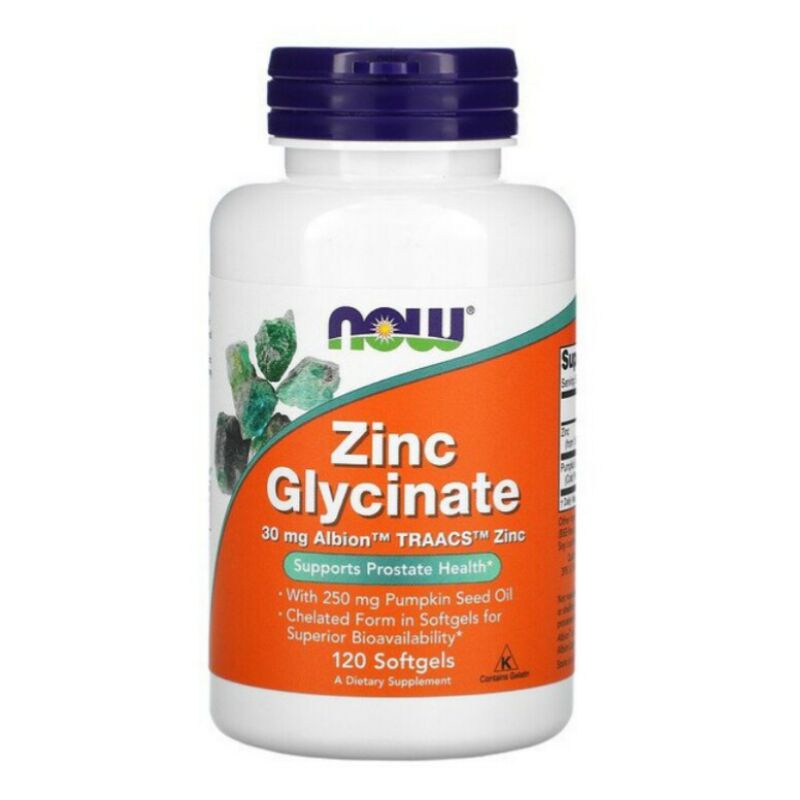 《 現貨 》Zinc Glycinate 30mg + Pumpkin Seed Oil 250mg * 120 pc