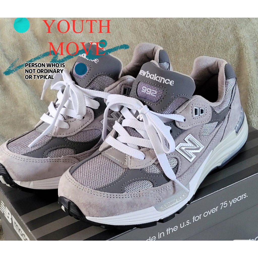 活動特惠🛒紐百倫👟 NB992 New Balance 992GR 男女鞋復古慢跑鞋透氣跑步鞋 元祖灰