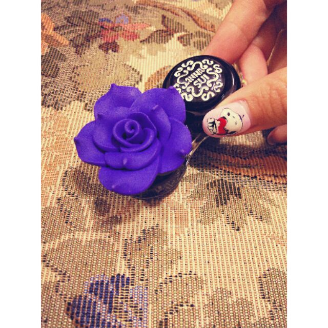 Annasui安娜蘇神秘魅惑紫薔薇玫瑰花朵水盒隱形眼鏡盒 蝦皮購物