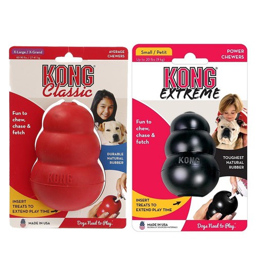 美國KONG Classic經典葫蘆抗憂鬱玩具 紅色款/黑色款 益智葫蘆終極耐咬款 可加花生醬 『寵喵』