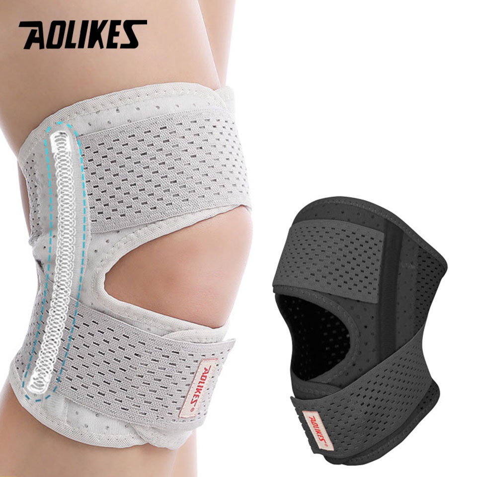 Aolikes 1 件健身跑步騎行護膝護膝運動壓縮護肘護膝套適用於籃球排球