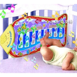 現貨-嬰兒玩具YIQU魚形觸摸琴遊戲墊 魚型毯 音樂爬行地毯