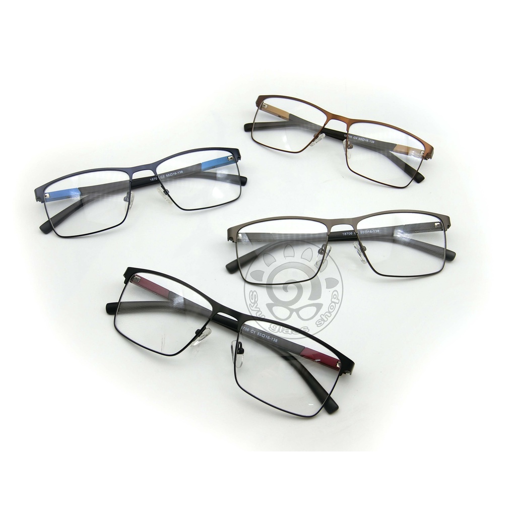 SYU 不鏽鋼光學鏡框 可配老花眼鏡 近視眼鏡 彈簧鉸鍊設計