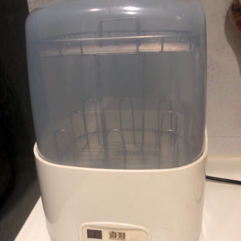 奇哥二代微電腦奶瓶蒸氣消毒鍋，二手出清8成新