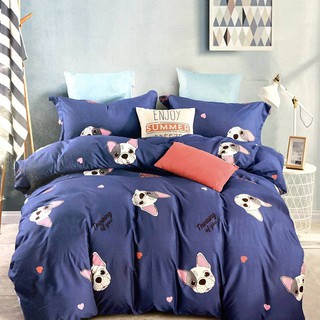 床包枕套組 可愛法鬥狗 MIT台灣製 天鵝絨棉 床包 被套 薄床包 枕套 被子 鋪棉兩用被 狗