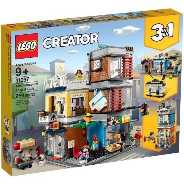 【LEGO樂高】CREATOR 寵物店和咖啡廳排樓 #31097 (美式賣場販售)