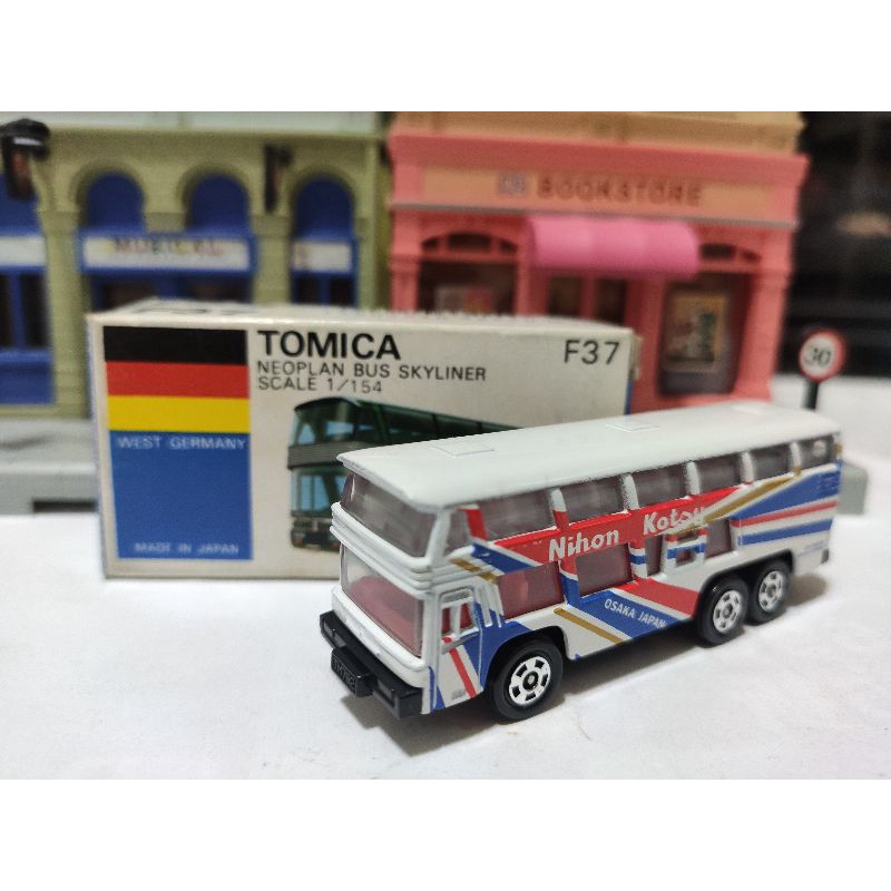 Tomica 日製 藍盒 外國車 F37 絕版 極稀有 Neoplan Bus Skyliner 雙層巴士 日本製