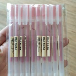 無印良品 膠墨中性筆 紅 0.38 每支26