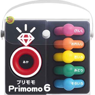 【JPGO】日本製 Primomo幼兒安全無毒蠟筆 戒指造型蠟筆~6色