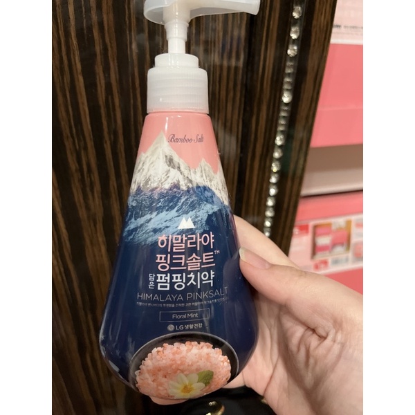喜馬拉雅粉晶鹽 按壓式牙膏 1入 / 好市多 LG 韓國 牙膏
