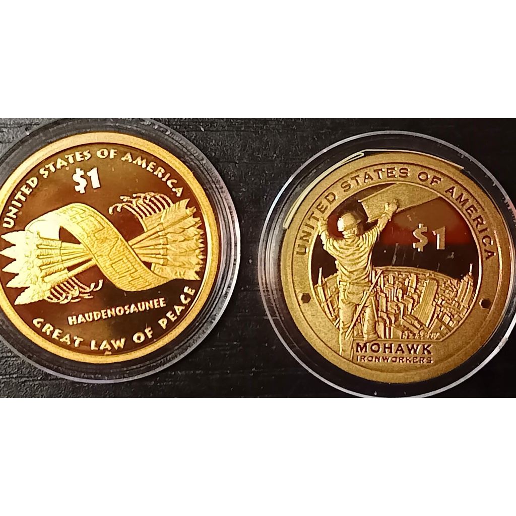 2010/2015  美國 薩卡加維亞 原住民系列 1美元 流通紀念幣 精鑄幣 兩枚